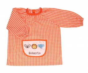 Tablier avec poche centrale Animal Friends Orange Personnalis