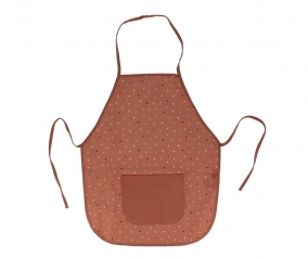 Delantal Infantil Dots Brown Personalizable