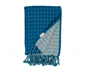 Coperta Baby Grid Bright Blue