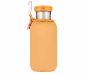 Steel Bottle with Personalised Mustard Cover 500ml