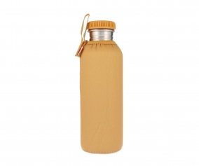 Personalised Steel Bottle with Mustard Neoprene Cover 750ml