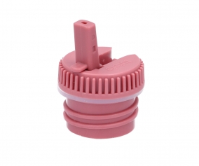 Tapn con Boquilla para Botella Acero Rosa