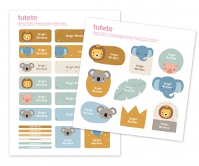 29 Etichette Adesive Animal Friends