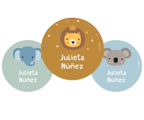 Pack 3 Distintivi Personalizzati Animal Friends