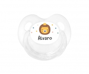 Chupeta Personalizada Retro Transparente Leo