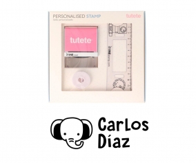 Timbro per tessuti Personalizzato Elefante + Nastro Capi Scuri