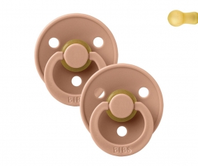 2 Chupetes BIBS Colour Round Peach/Peach