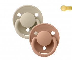 2 Chupetes BIBS De Lux Vanilla/Peach