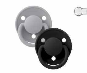 2 Succhietti BIBS De Lux Cloud/Black Silicone