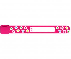 Infoband  Pink Flowers ID Wristband