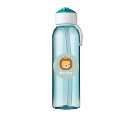 Borraccia Campus Flip-Up Turquoise 500ml + Etichetta Animal Friends Personalizzata