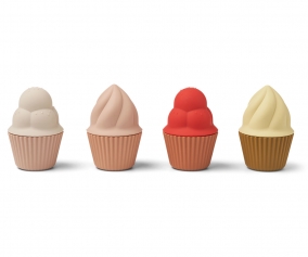 Set 4 Cupcakes Silicone Kate Rose