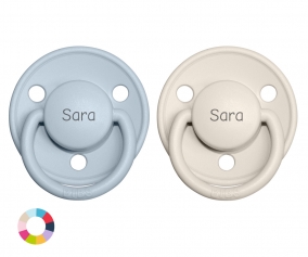 Chupetes Personalizados BIBS de Lux Baby Blue e Ivory