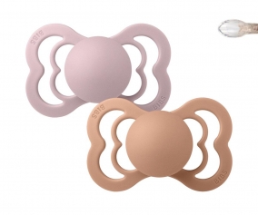 2 Chupetes BIBS Supreme Pink Plum/Peach Silicona