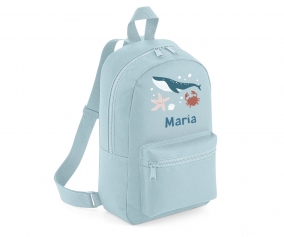 Mochila Mini Fashion Azul Personalizada Ocean