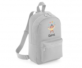 Mochila Mini Fashion Personalizada Cinza Circus