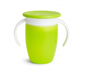 Bicchiere Antigoccia Manici Miracle 360 Tappo Verde 200ml