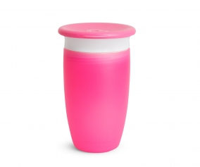 Gobelet anti-fuite avec poignes Miracle 360 avec couvercle rose 295 ml