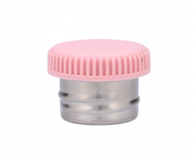 Tapn con Base Metal para Botella Acero Rosa