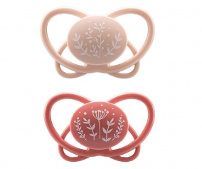 New! 2 Chupetas Silicone Nip First Moments My Butterfly Rosa/Rosa Escura 