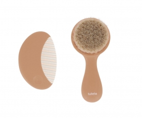 Ensemble de peigne et brosse Tutete Caramel personnalisable