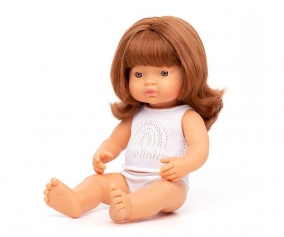 Boneca Ruiva Caucasiana 38cm