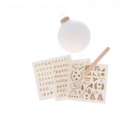 Crea tu Propia Bola de Navidad Blanco