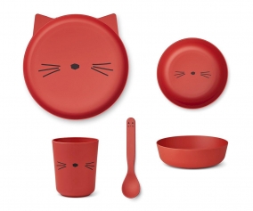 Set Stoviglie PLA Brody Junior Cat Apple Red