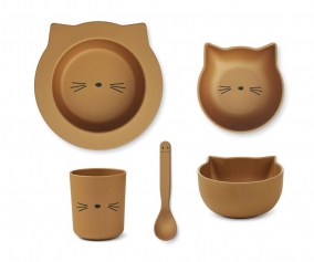 Vajilla 4 Piezas Joana Cat Golden Caramel