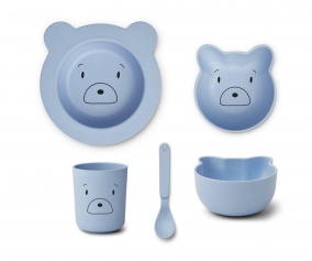 Vajilla 4 Piezas Joana Mr Bear Sky Blue