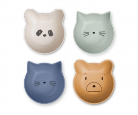 4 Ciotole PLA Filiz  Mr Bear Blue Multi Mix