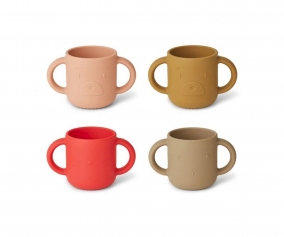 4 Tazze Silicone Gene Apple red-Tuscany rose mix