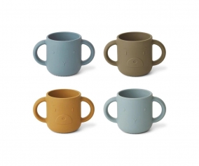 4 Tazze Silicone Gene Blue multi mix