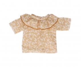Camisa Cutie con Volante Floral Hiladi para Mueco