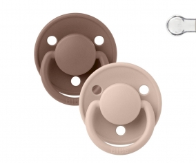 2 Succhietti BIBS De Lux Woodchuck/Blush Silicone