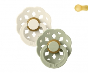 2 Chupetes BIBS Boheme Ivory/Sage