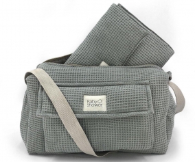 Borsa Fasciatoio Camila Stroller Waffle Grey