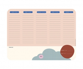 Lmina Imantada Planner Semanal Nube Azul