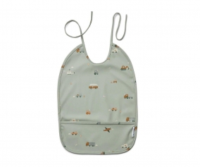 Bavoir Lai BIB Vehicle Dove Blue Mix