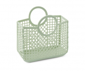 Borsa Spiaggia Samantha Basket Dusty Mint