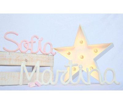 Nombre Madera Estilo Vintage