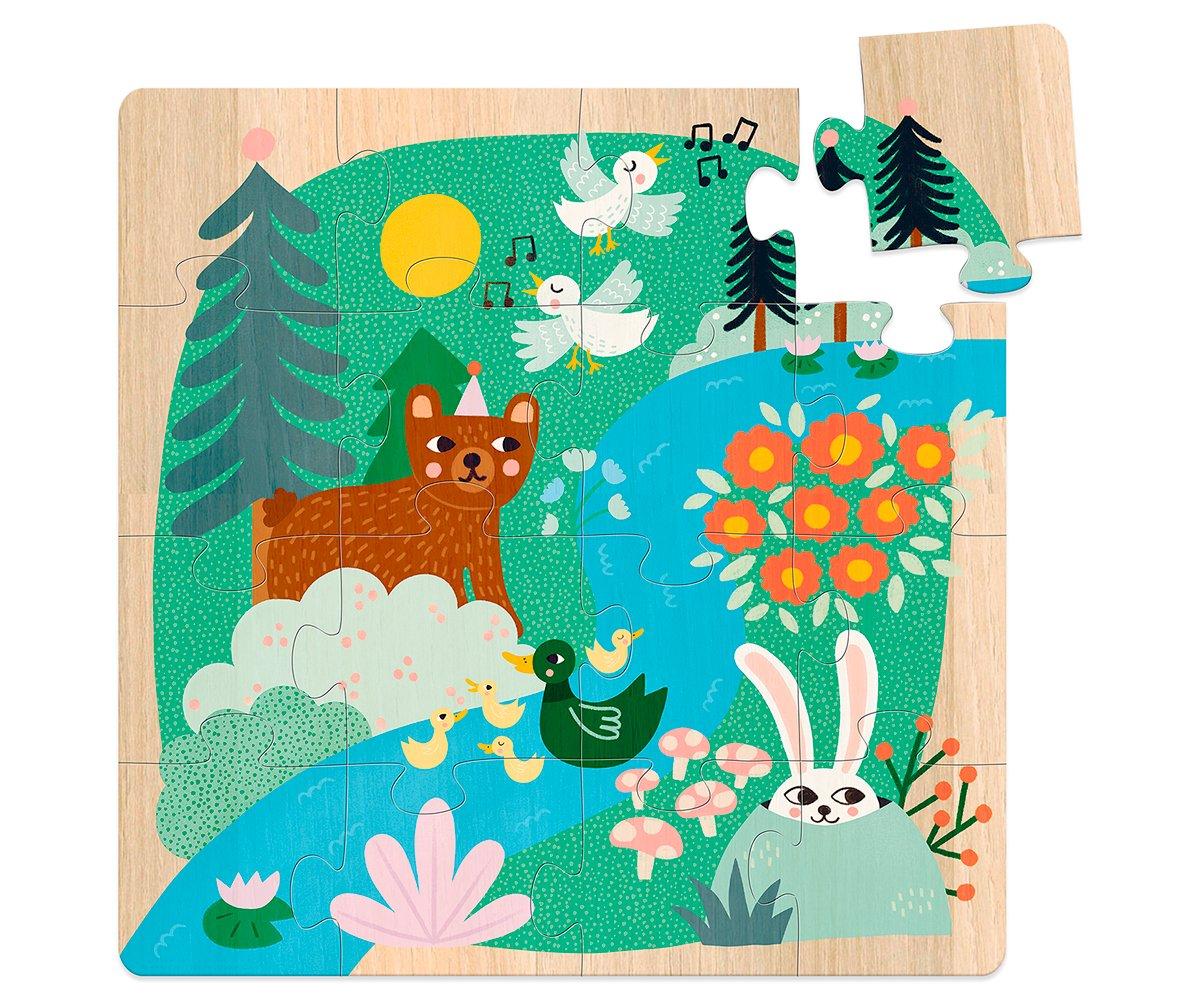 4 puzzles pour enfant 'Animaux du monde' Mudpuppy