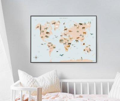 Mapa Mundi Animales L