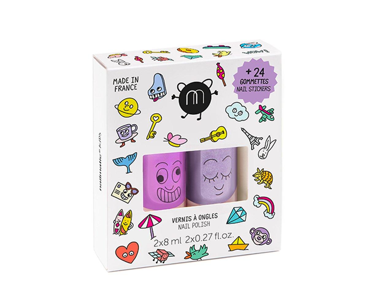 Esmalte de Uas Pack de 2 WOW con pegatinas