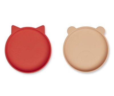 Set 2 Pratos Olivia Apple Red/Tuscany Rose Mix