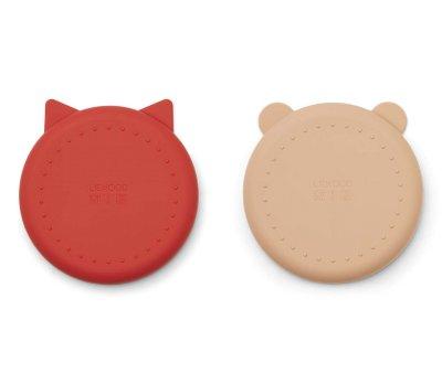 Set 2 Pratos Olivia Apple Red/Tuscany Rose Mix
