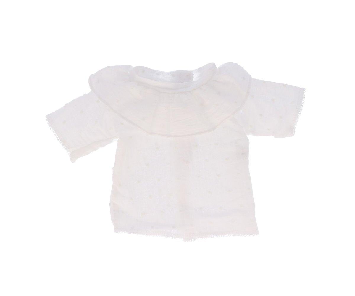 Camicia Bambole Cutie Volante Plumetti Bianco