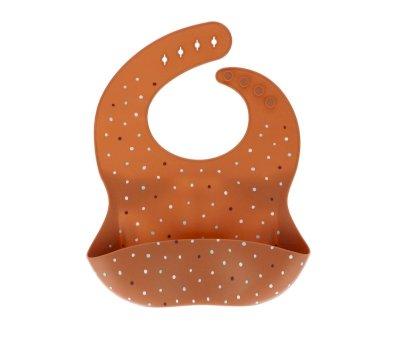 Babero silicona dots Brown