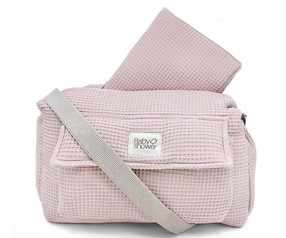 Bolsa Camila Stroller Waffle Rose Com Muda Fraldas