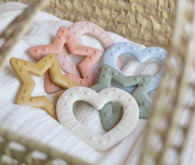 Mordedor BIBS Baby Bitie Corazn Ivory